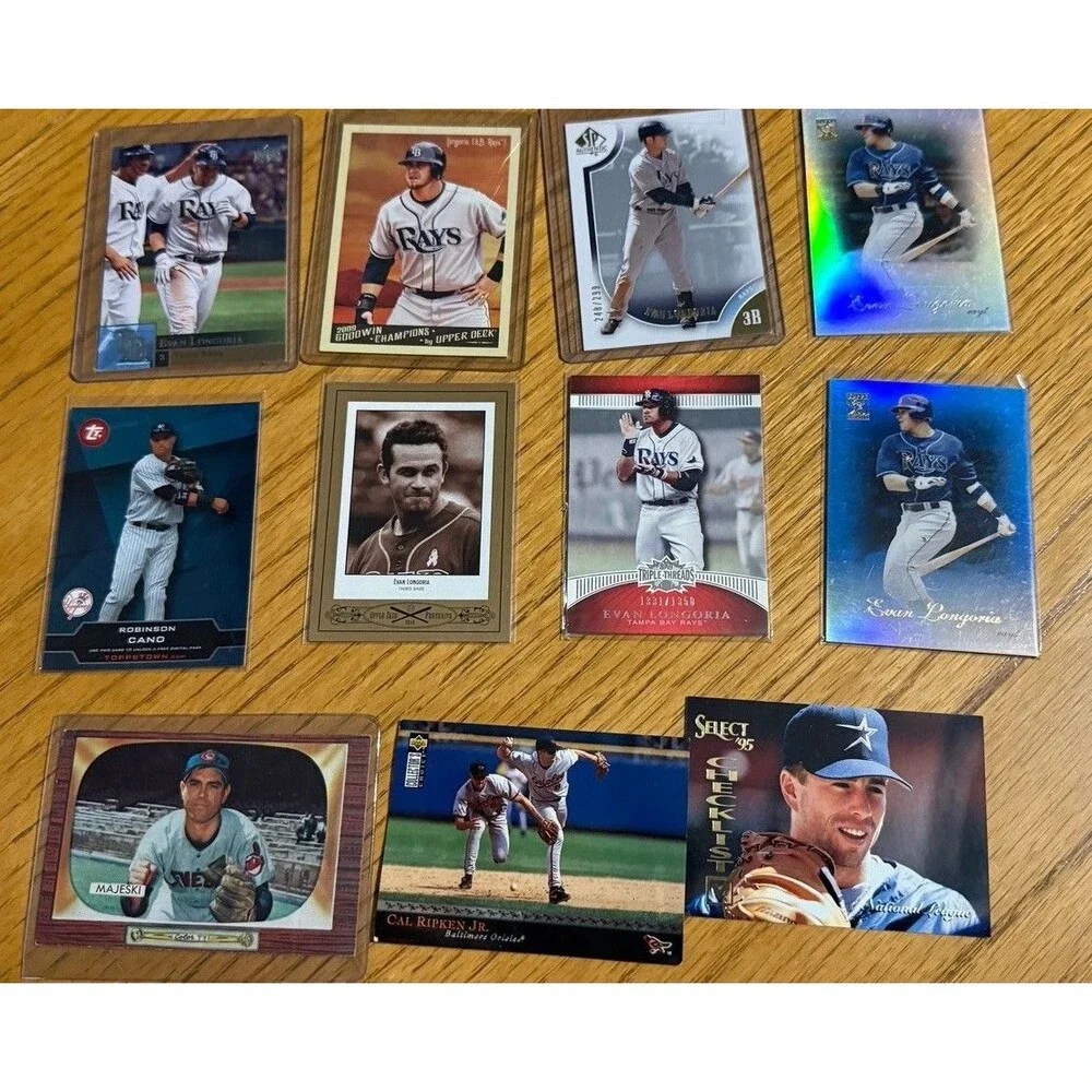 Evan Longoria Cal Ripken Jr Robinson Cano Vintage 11 Card Baseball Lot Ser /299